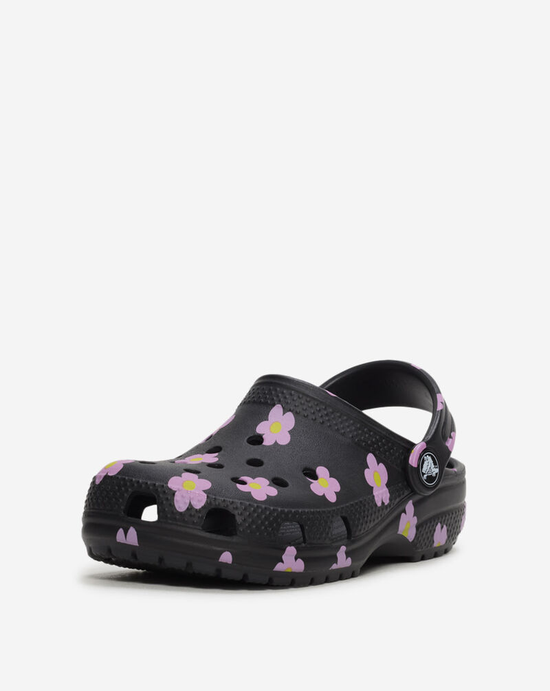 Crocs Pre-School Classic Flower Clog 212670-001 Black 2