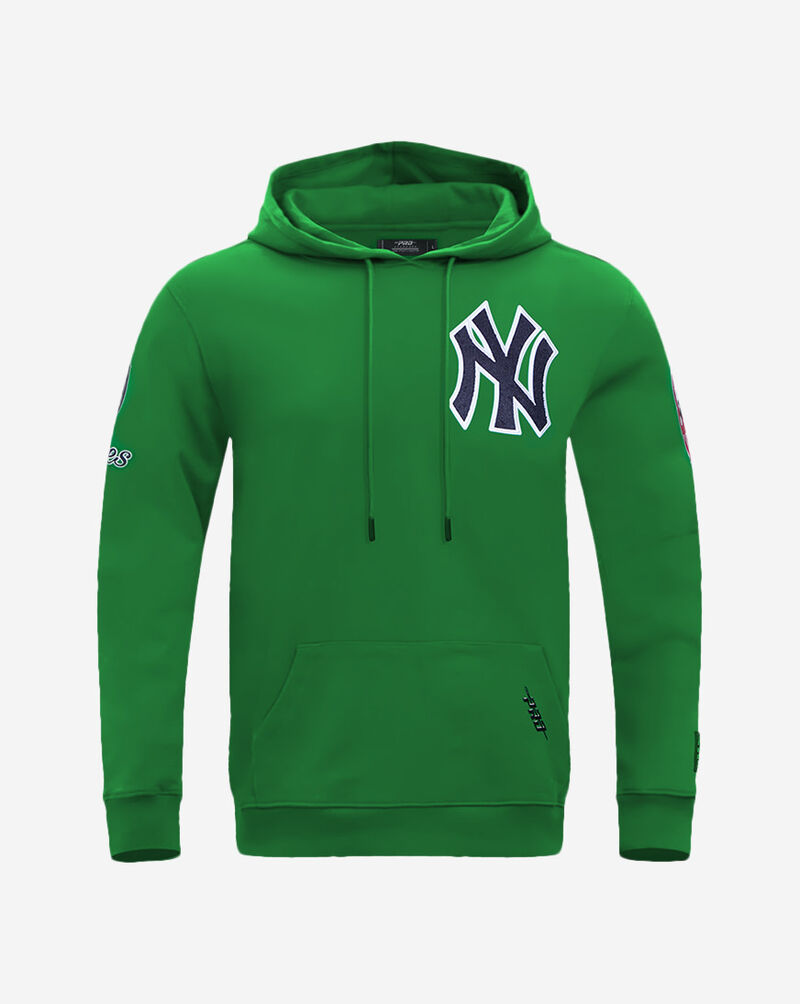 PRO STANDARD New York Yankees Classic Chenille Double Knit Pull Over Hoodie  LNY531152-KGR Green 1
