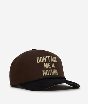 Don't Ask Me Twill Suede Trucker Hat