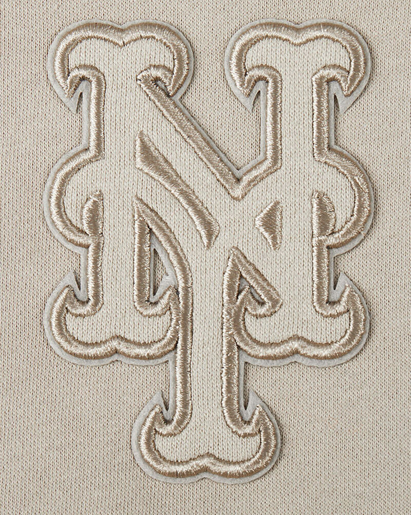 PRO STANDARD Big Girls' New York Mets Neutral Fleece Pull Over Hoodie LNMBC314952-TAU Beige 4