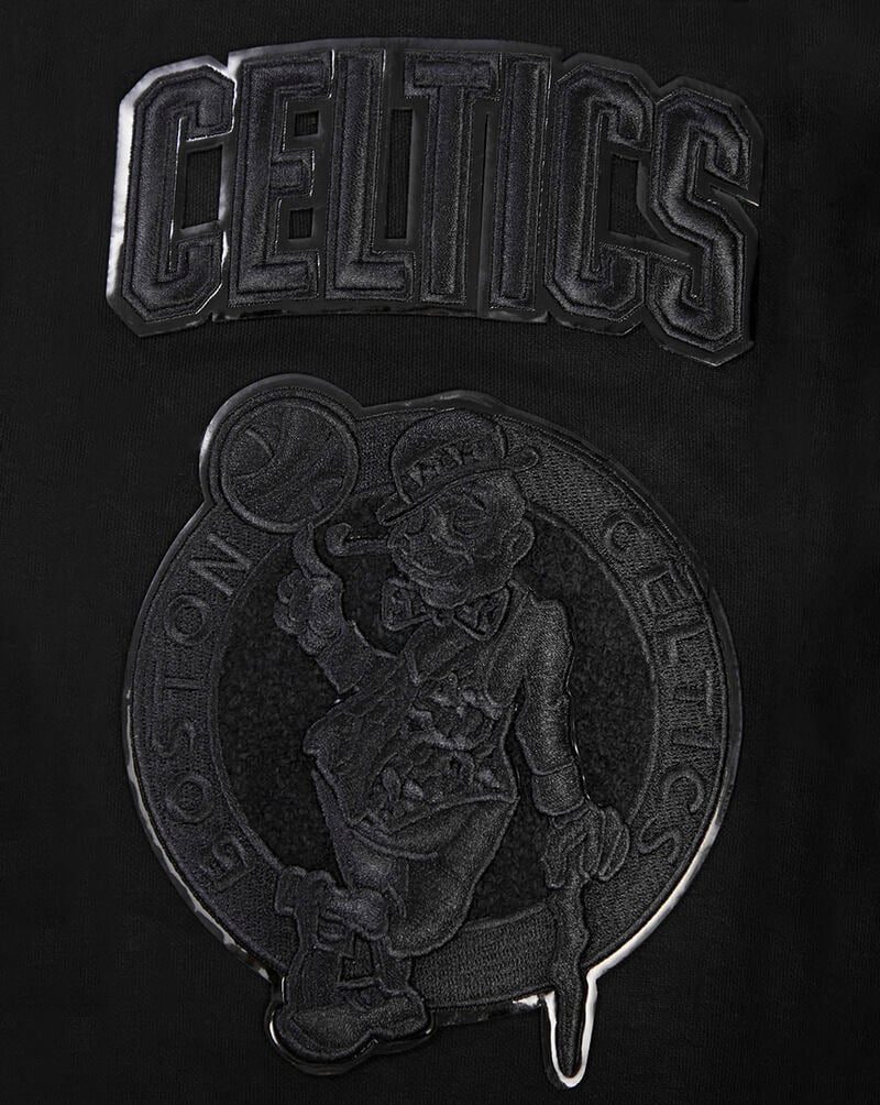 PRO STANDARD Boston Celtics Triple Black Double Knit Full-Zip Hoodie BBC553560-3BK Black 2