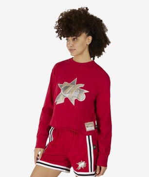 Philadelphia 76ers NBA Glitter Crop Crewneck
