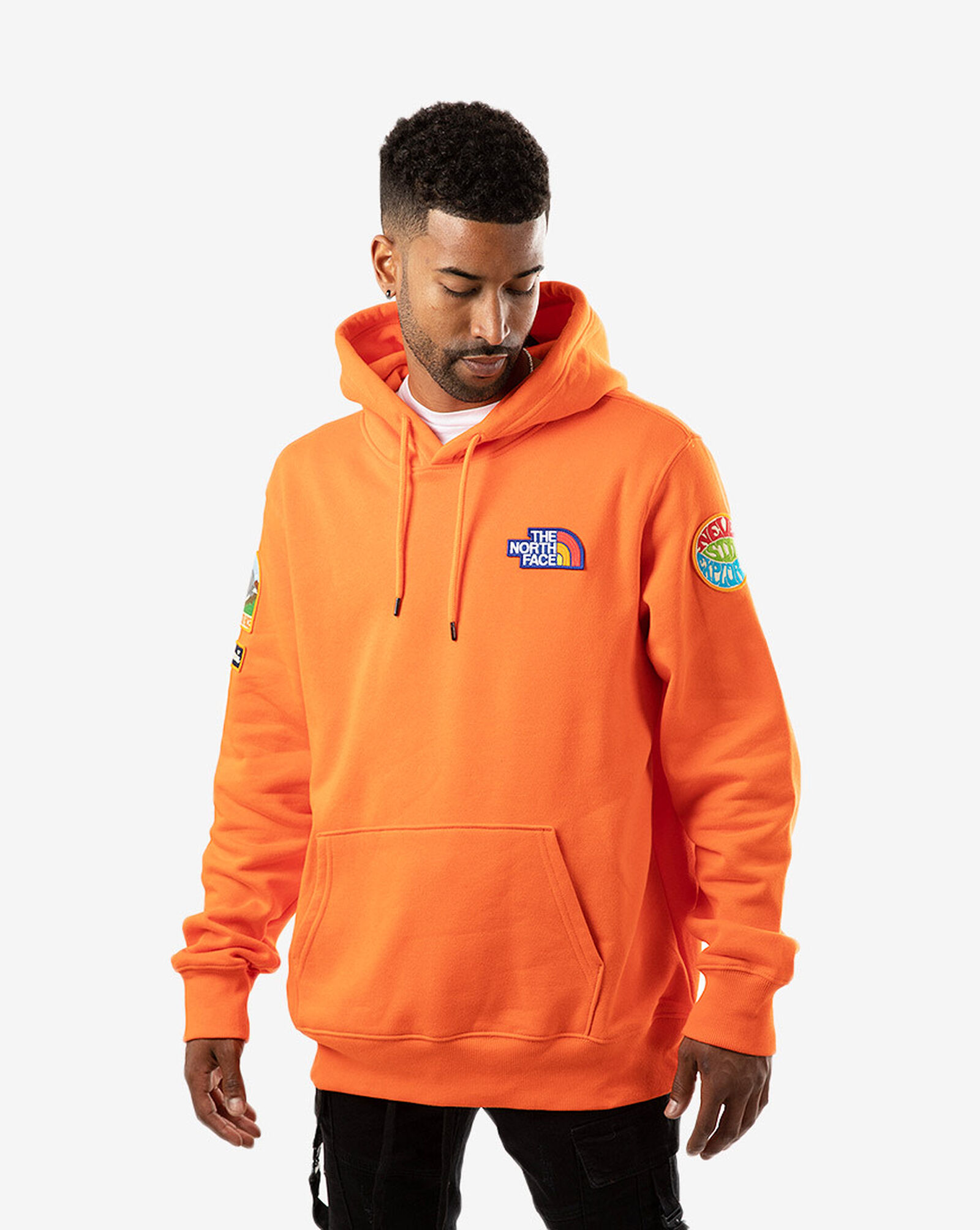 Shop The North Face Novelty Patch Pullover Hoodie NF0A55UGV3Q orange |  SNIPES USA
