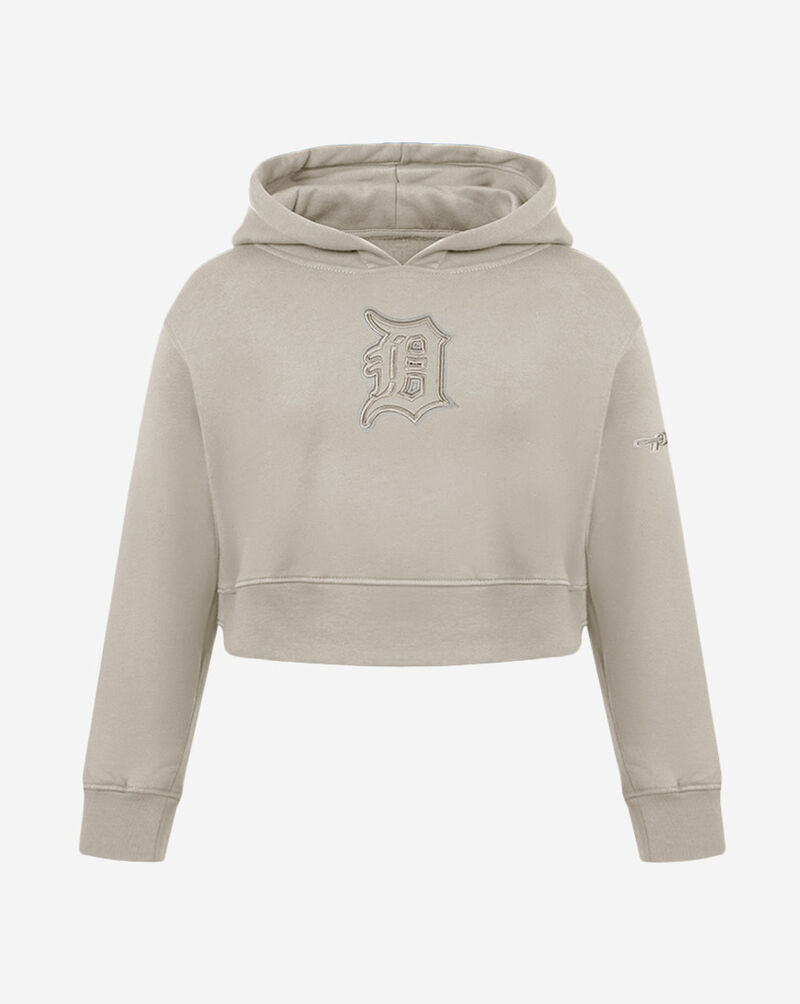 PRO STANDARD Big Girls' Detroit Tigers Neutral Fleece Pull Over Hoodie LDTBC314941-TAU Beige 1