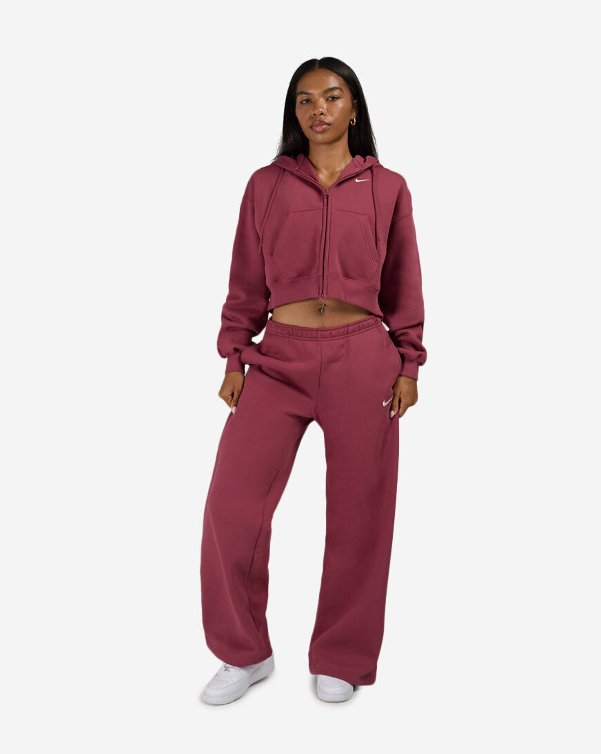 Shop Nike Studio Fleece Medium Weight Oversized Full-Zip Cropped