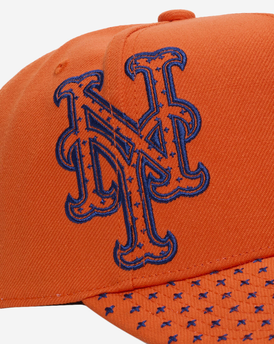 Shop Mitchell Ness New York Mets Pro Pinch Triple Logo Snapback