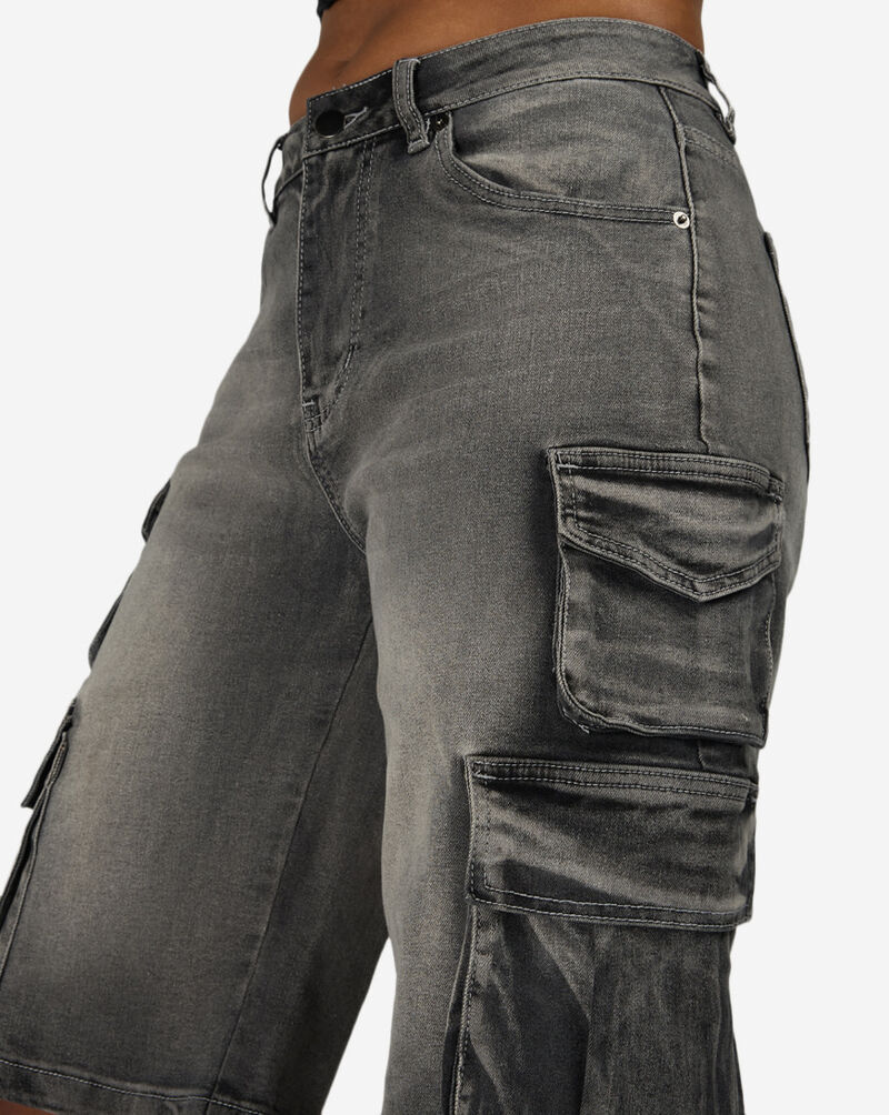 American Bazi 2Pkt Cargo Jorts RSS-668-BLK Black 3