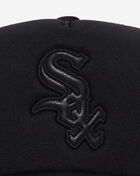 Mitchell  Ness Chicago White Sox Trucker Leather Logo Adjustable Hat HT17173-CWSBLCK Black 2