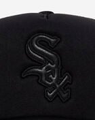 Mitchell  Ness Chicago White Sox Trucker Leather Logo Adjustable Hat HT17173-CWSBLCK Black 2