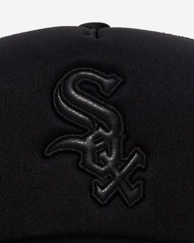 Chicago White Sox Trucker Leather Logo Adjustable Hat Chicago White Sox Trucker Leather Logo Adjustable Hat