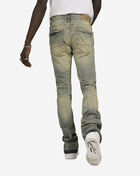 Distressed Rip and Repair Stacked Jeans