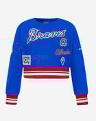 PRO STANDARD Big Girls' Atlanta Braves Retro Classic Rib Fleece Crewneck LABBC315139-RYR Blue 1