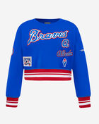 PRO STANDARD Big Girls' Atlanta Braves Retro Classic Rib Fleece Crewneck LABBC315139-RYR Blue 1