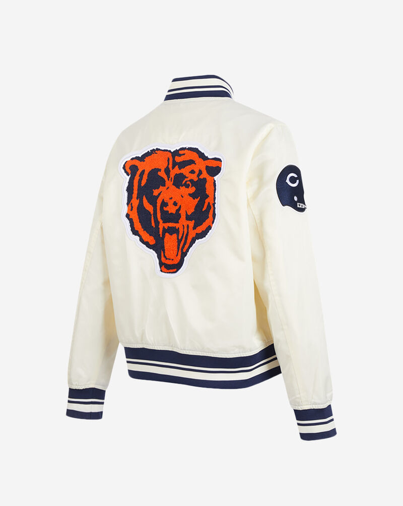 PRO STANDARD Chicago Bears Retro Classic Rib Satin Jacket FCHU44000-EMN cream 3