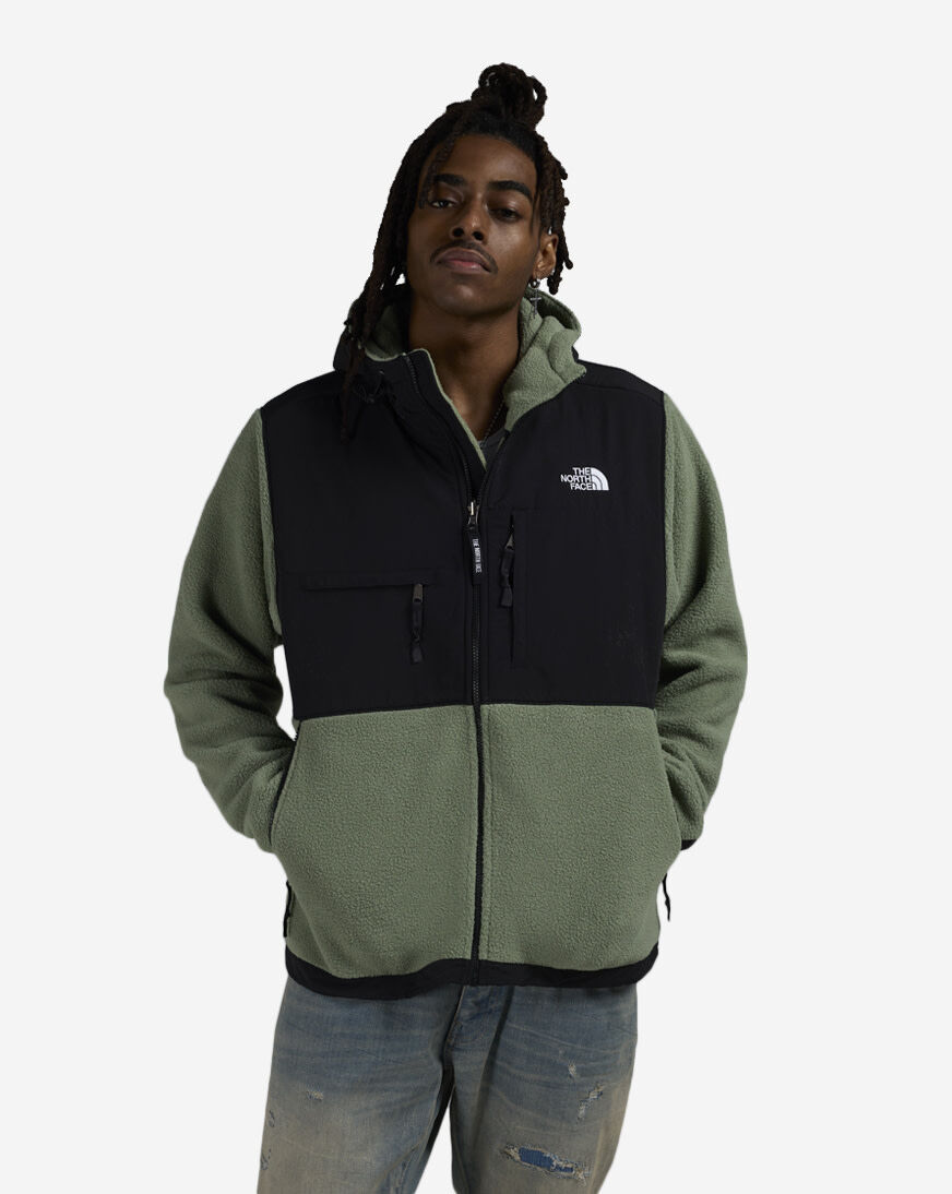 Shop The North Face Retro Denali Hoodie Jacket NF0A88XG-D0L black