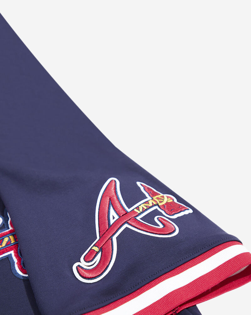 PRO STANDARD Atlanta Braves Classic Chenille Double Knit Tee  LAB131921-MDN Blue 4
