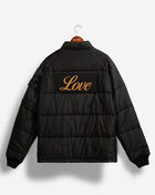 Mitchell  Ness x Waraire Black Full-Snap Puffer Jacket