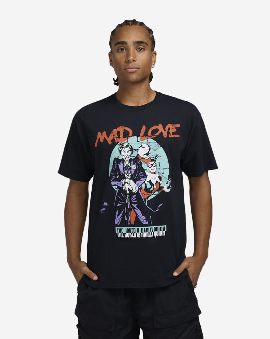 Shop Graphic Tees Joker and Harley Mad Love Tee BMN046AMNNS black