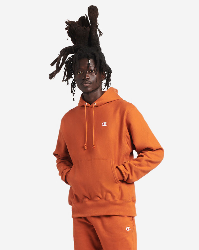 Shop Champion Reverse Weave Pullover Hoodie GF68Y06145-1CC orange | SNIPES  USA