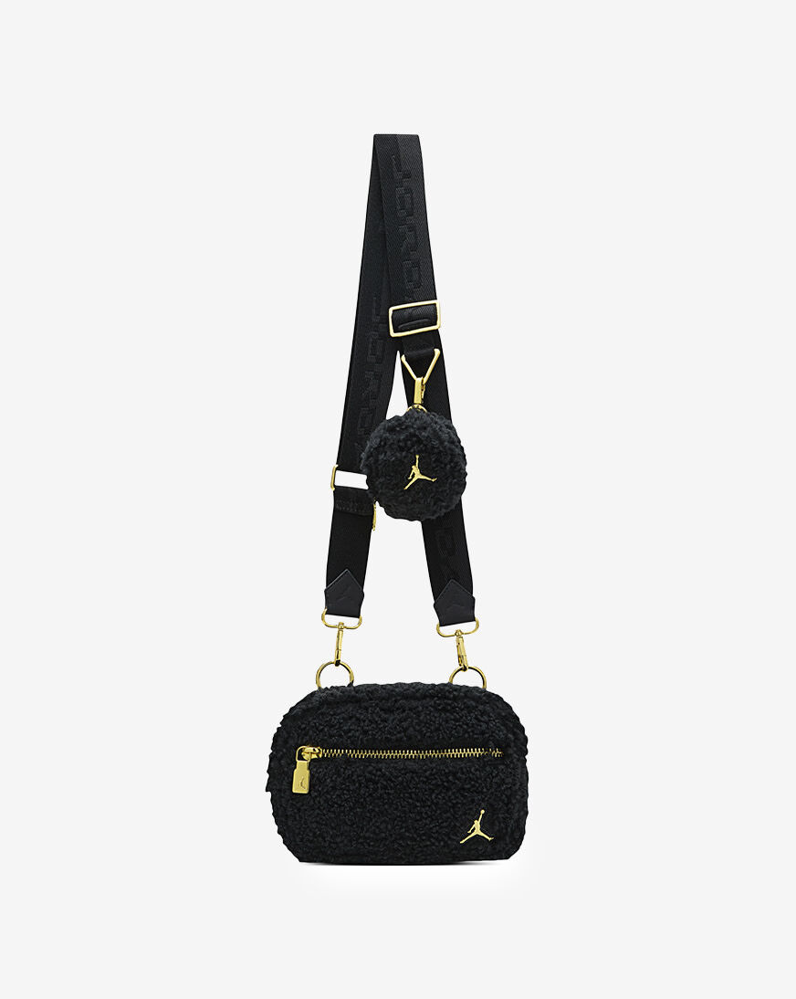 Shop Jordan JAM Monogram Sherpa Camera Bag WA9166-G0T black