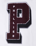 Philadelphia Phillies Retro Old English Rib Wool Varsity Jacket