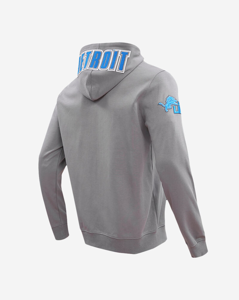 PRO STANDARD Detroit Lions Classic Chenille Double Knit Full-Zip Pull Over Hoodie FDL5410273-GRY Grey 3