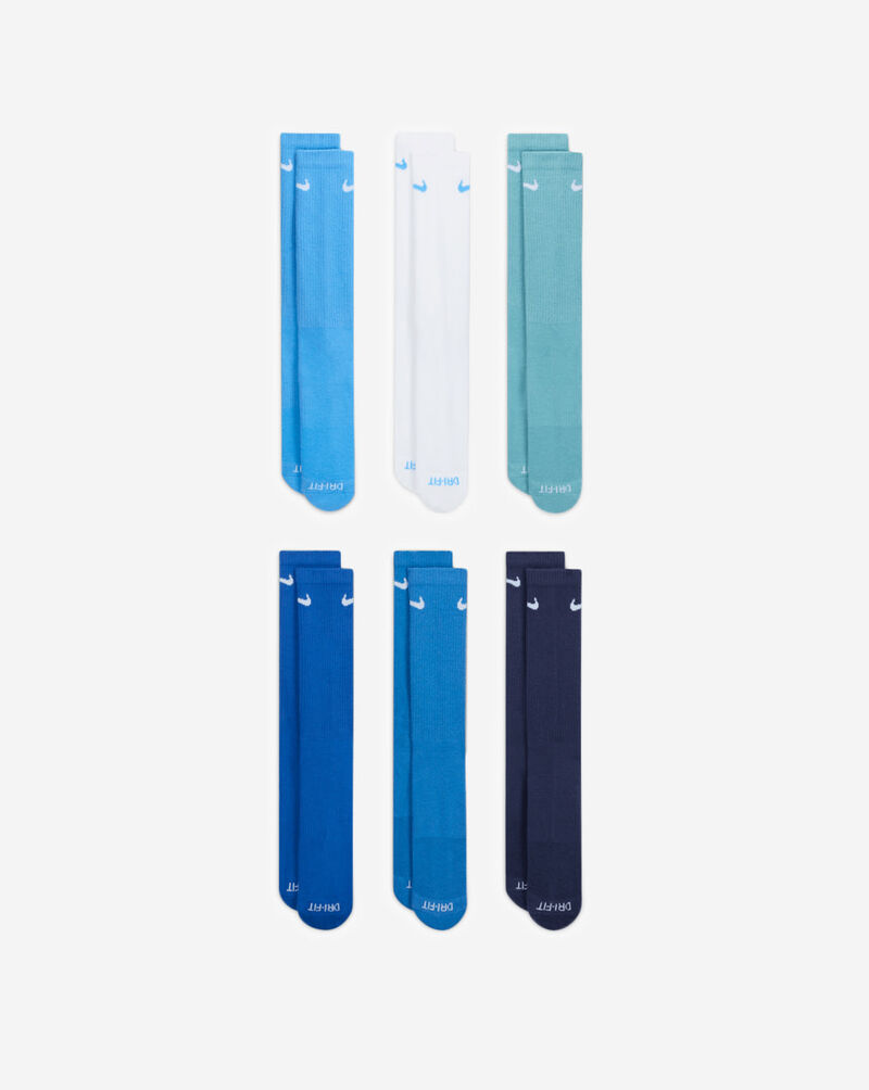 Nike Everyday Crew 6PK Socks SX6897-937 Blue 2