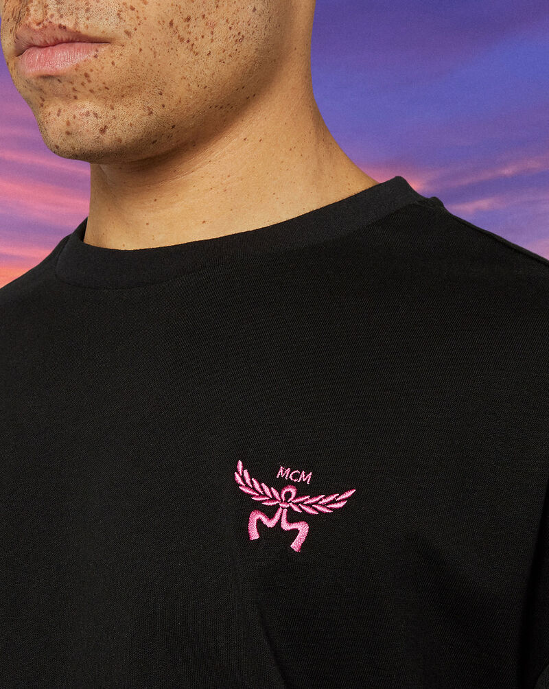 MCM MCM x SNIPES Flamingo T-Shirt  SFM252-003-1-BLK Black 4