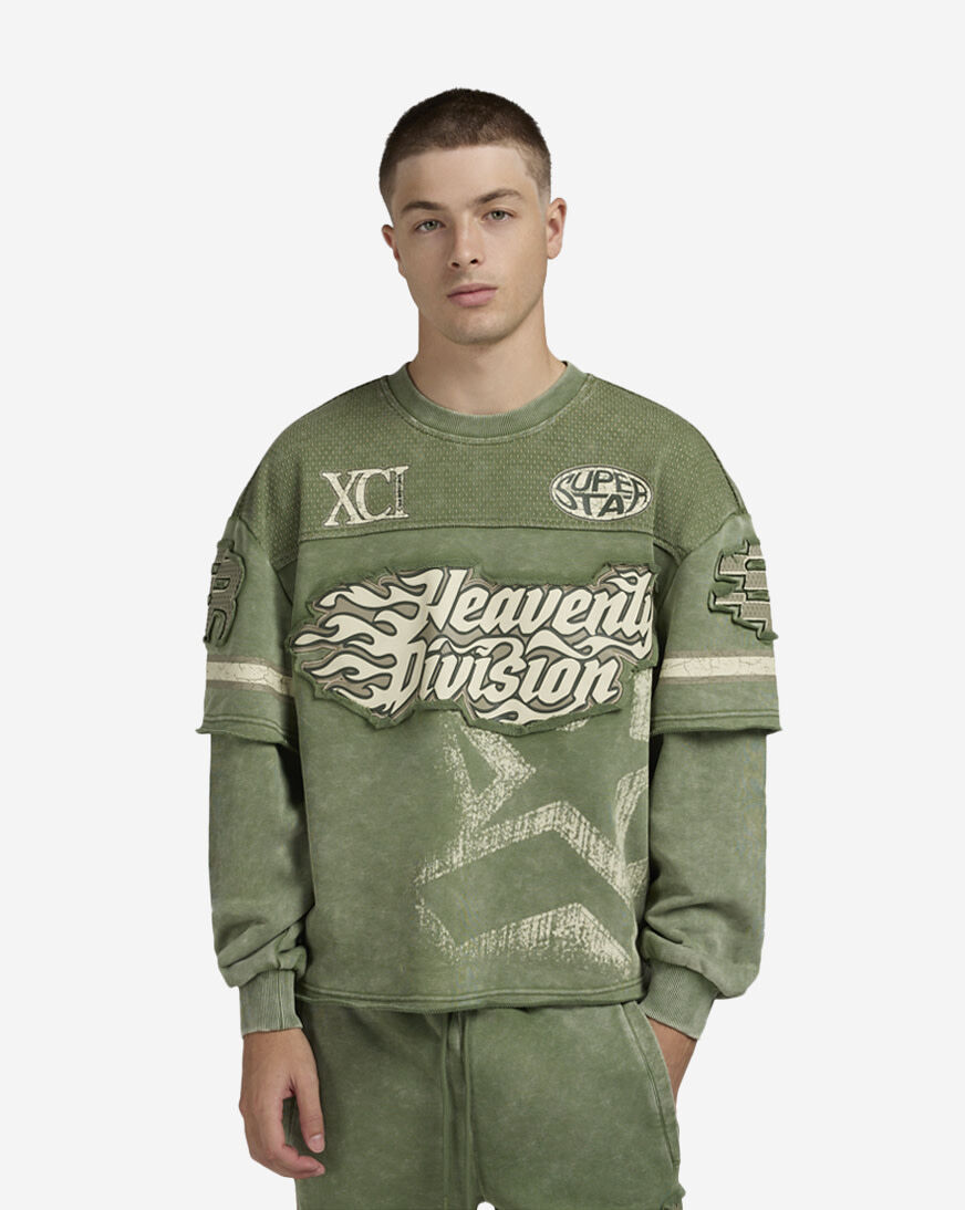 Shop Smoke Rise Division 2 Fer Crewneck FO25355SNZ-VIN green