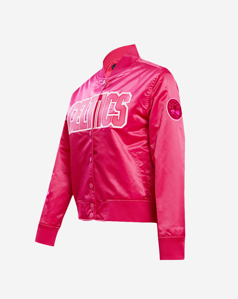 PRO STANDARD Boston Celtics Triple Pink Satin Jacket BBCU59256-BPU Pink 2