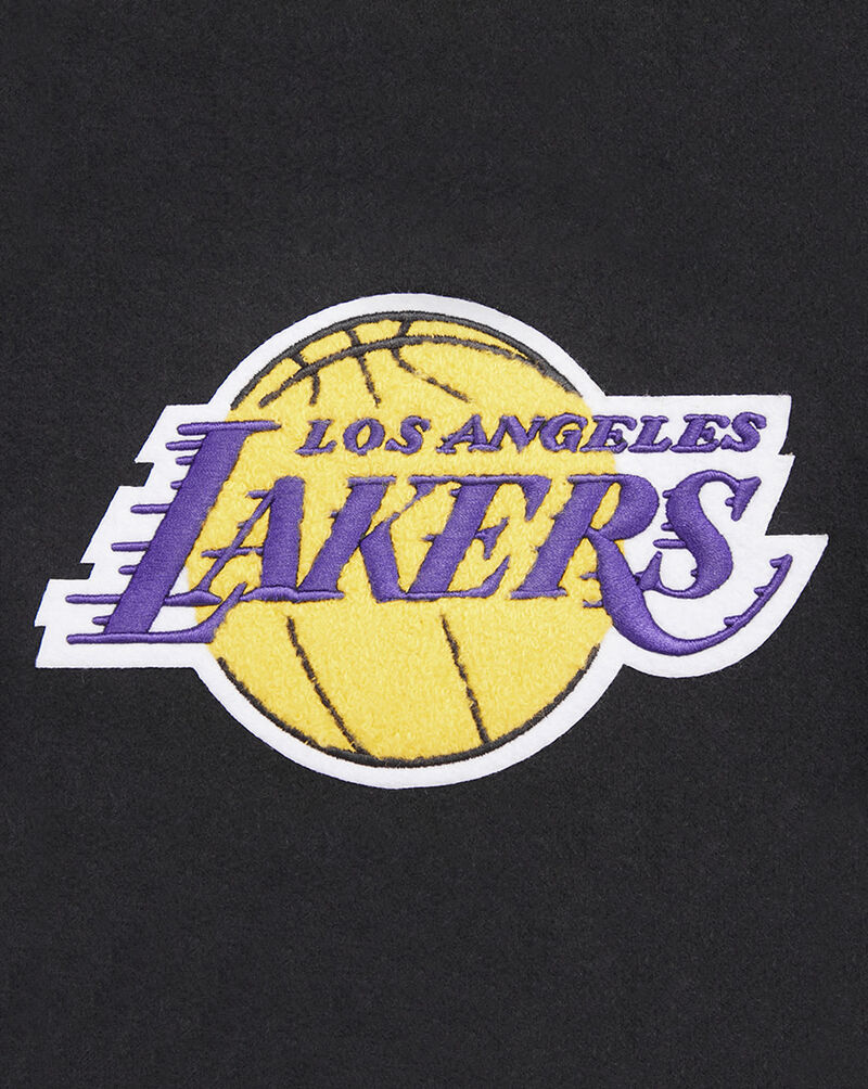 PRO STANDARD Los Angeles Lakers Mash Up Rib Wool Varsity Jacket BLL6515745-BKP Black 4