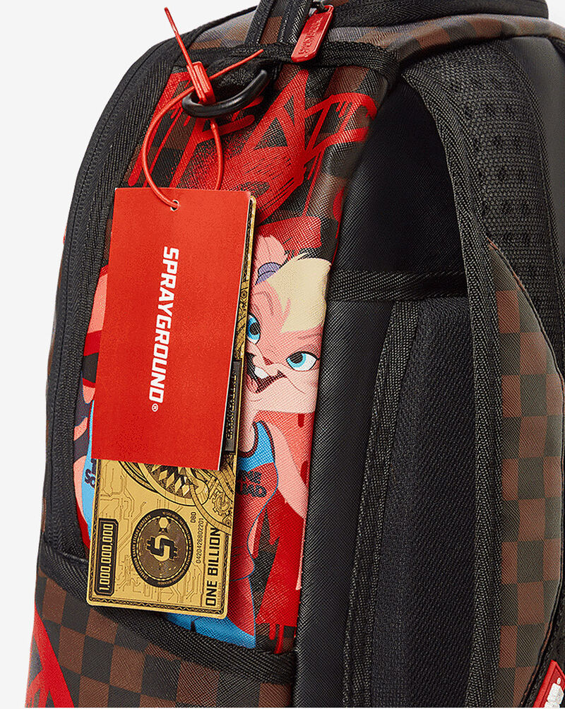 Sprayground Space Jam A New Legacy Checkered Backpack B3831 Brown 5