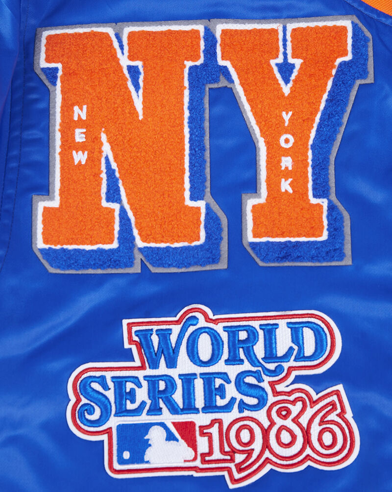 PRO STANDARD New York Mets Mash Up Rib Satin Jacket  LNM6314674-ROR Blue 2