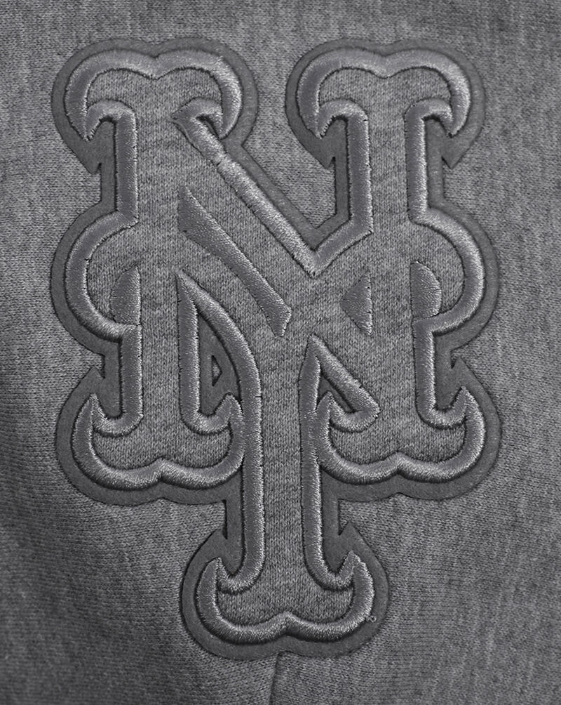 PRO STANDARD New York Mets Neutral Drop Shoulder Fleece Pull Over Hoodie  LNM5311666-DHG Grey 4