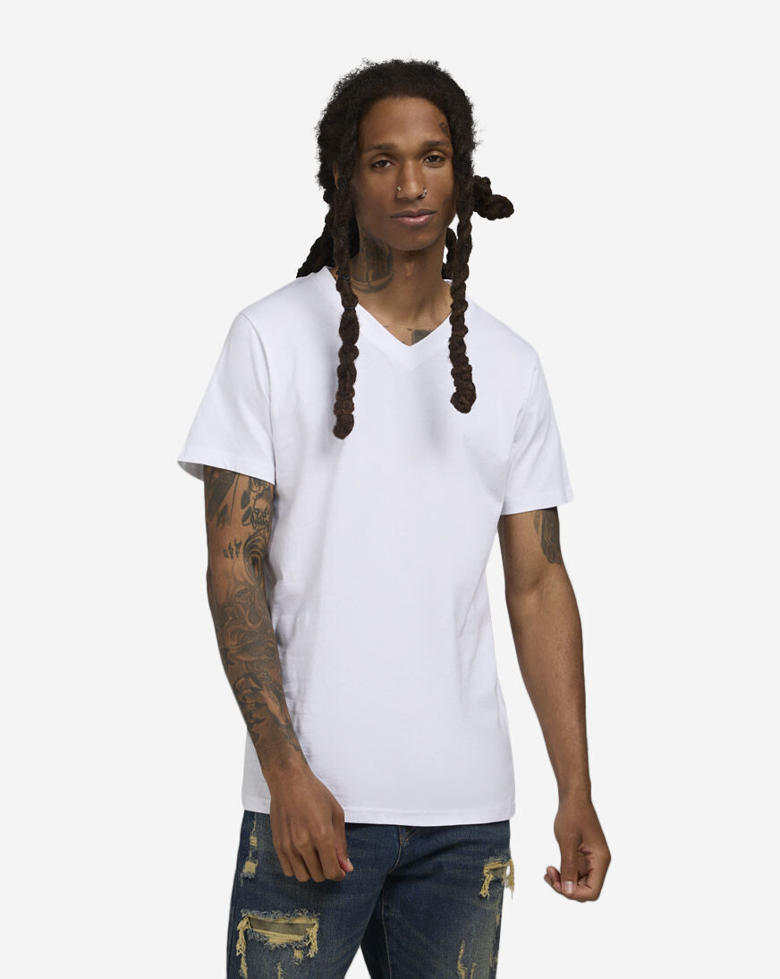 Shop SNIPES V Neck T-Shirt CG002-00220 white | SNIPES USA