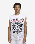 Von Dutch Printed Cross Muscle Tank 4VND9B7774-WHT White 1