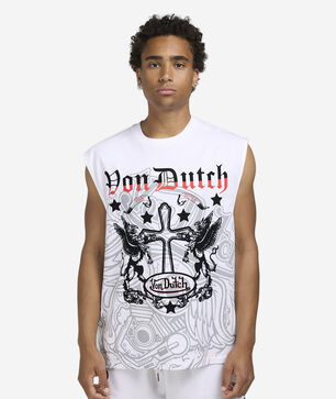 Printed Cross Muscle Tank