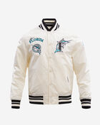 PRO STANDARD Florida Marlins Retro Classic Rib Satin Jacket LMM635529-EBK cream 1