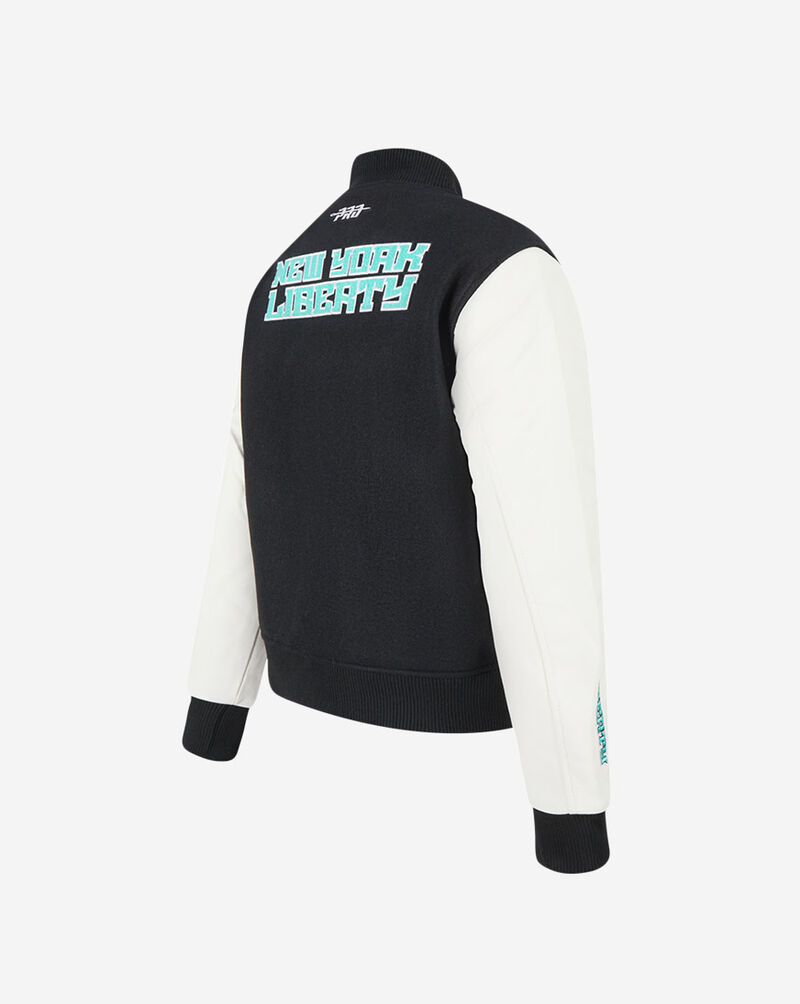 PRO STANDARD New York Liberty Retro Classic Rib Wool Varsity Jacket WNLH70046-BLW Black 3
