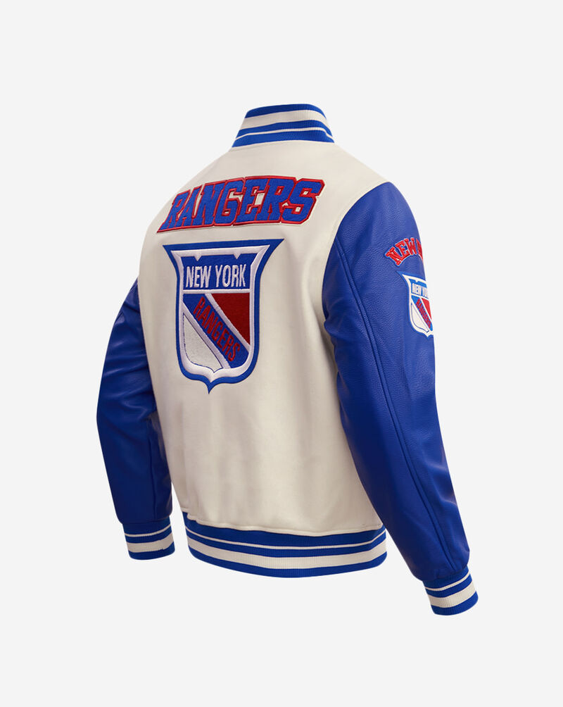 PRO STANDARD New York Rangers Retro Classic Rib Wool Varsity Jacket HNR667255-ERB cream 3
