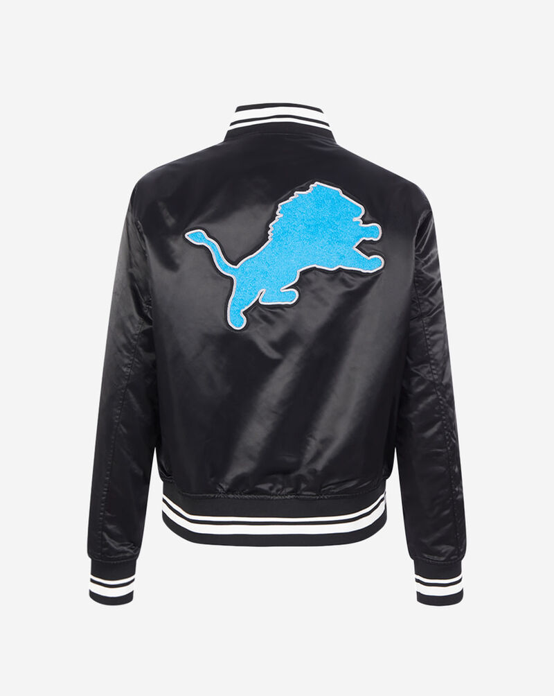 PRO STANDARD Detroit Lions Retro Rib Satin Jacket FDLU410324-BLK Black 3