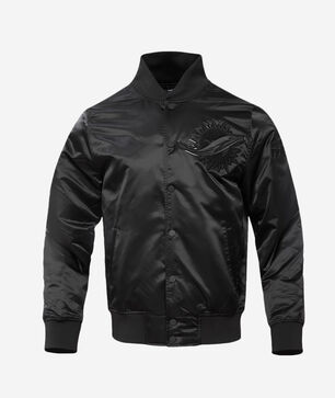 Miami Dolphins Triple Black Satin Jacket