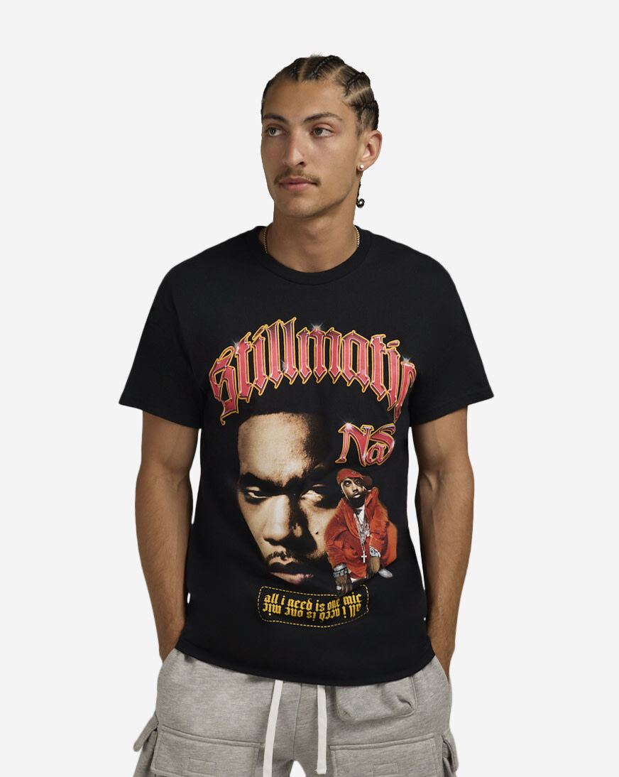 Shop Graphic Tees Nas Stillmatic 1 Mic Tee 34361078 black