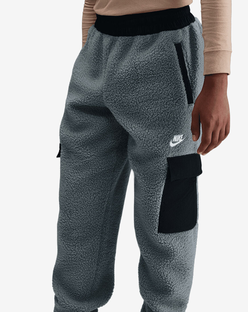 Shop Nike Big Kids' Club Fleece Cargo Pants HV0386-084 grey