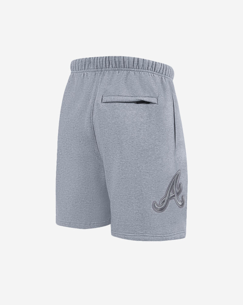 PRO STANDARD Atlanta Braves Neutral Fleece Short  LAB336996-DHG Grey 3