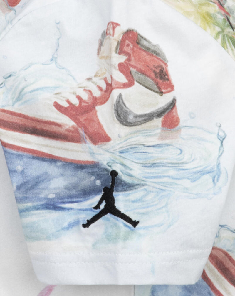 Jordan Big Kids' AOP Flamingo Tee 95D844-001 White 2