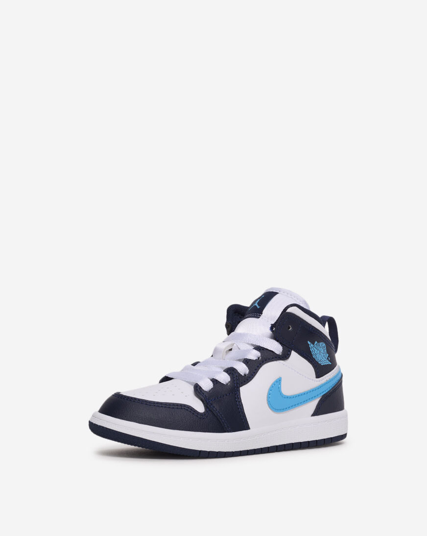 Shop Nike Little Kids' Air Jordan 1 Mid DQ8424-404 blue | SNIPES USA