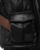 Smoke Rise Vegan Leather Puffer Vest WV24684SNZ-BLK Black 3