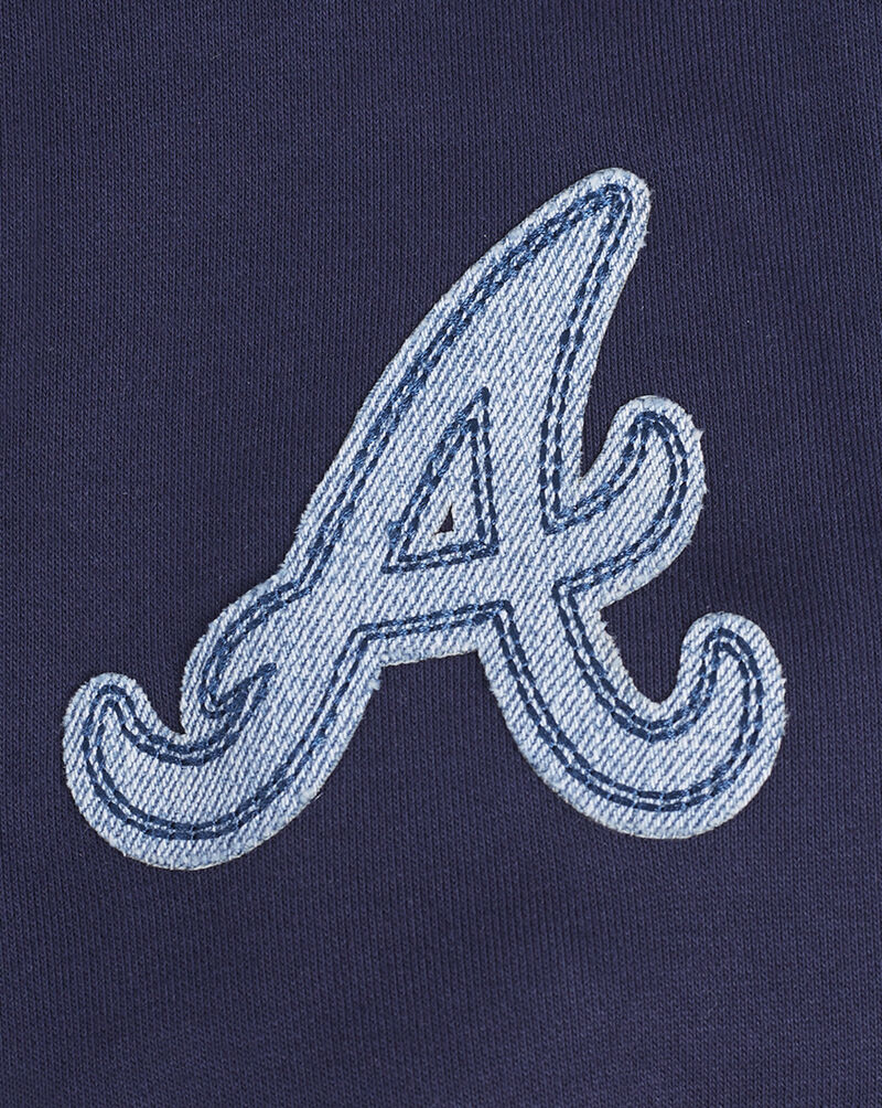 PRO STANDARD Atlanta Braves Varsity Blues Fleece Crewneck LABC39086-MDN Blue 2