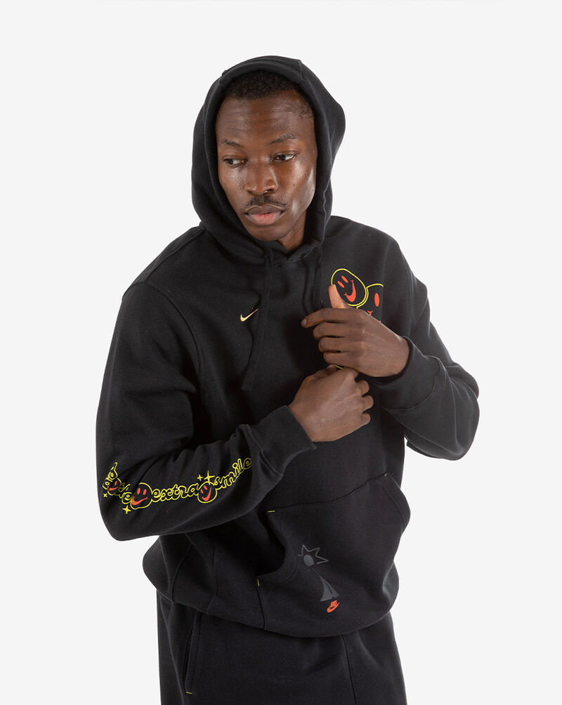 Shop Nike NSW Club Fleece Smile Pullover Hoodie DQ3520010 black